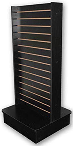 Slatwall”T” Merchandise Display Revolving 54″ High Black Knockdown Freight New
